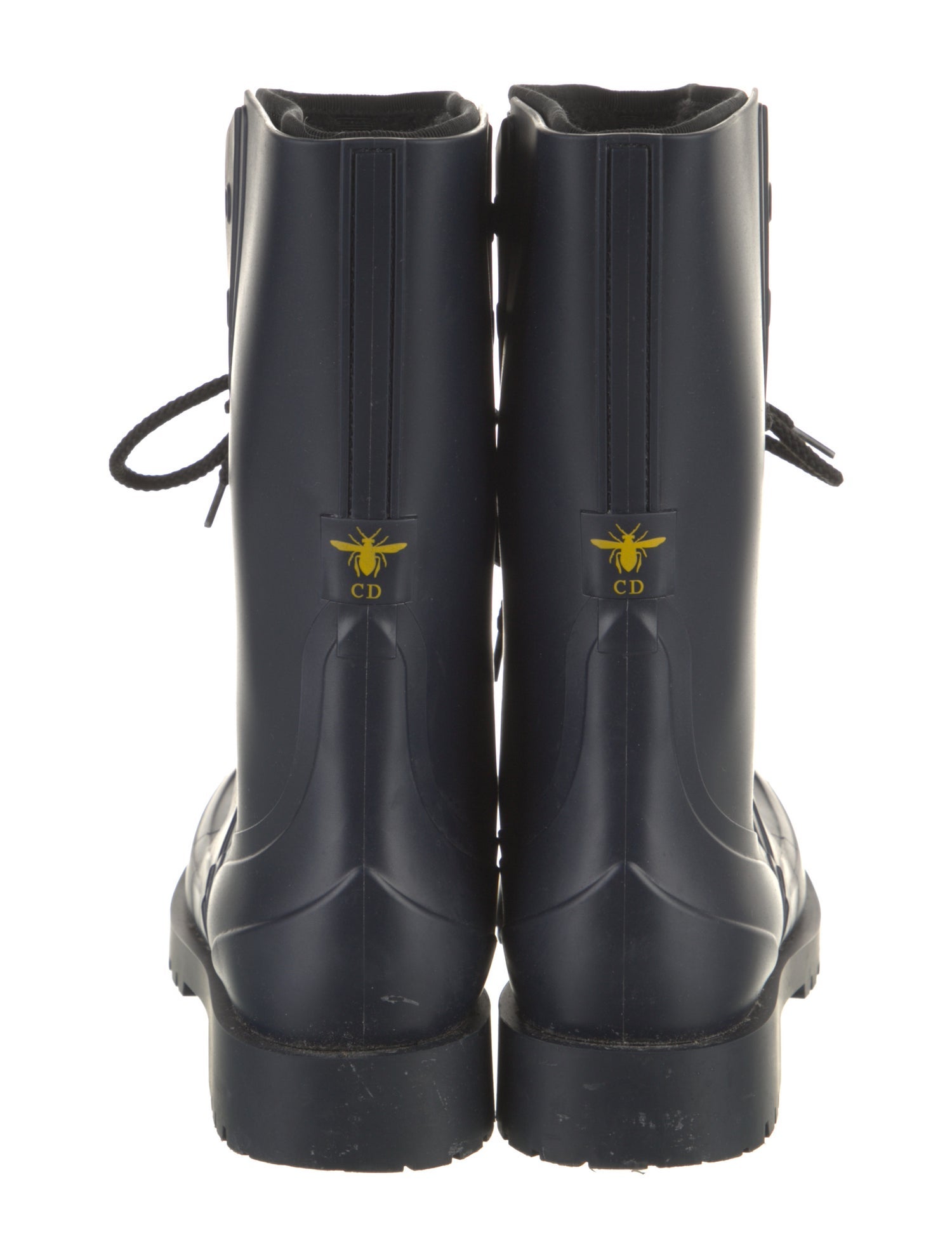 Christian Dior Bee Accent Rubber Rain Boots